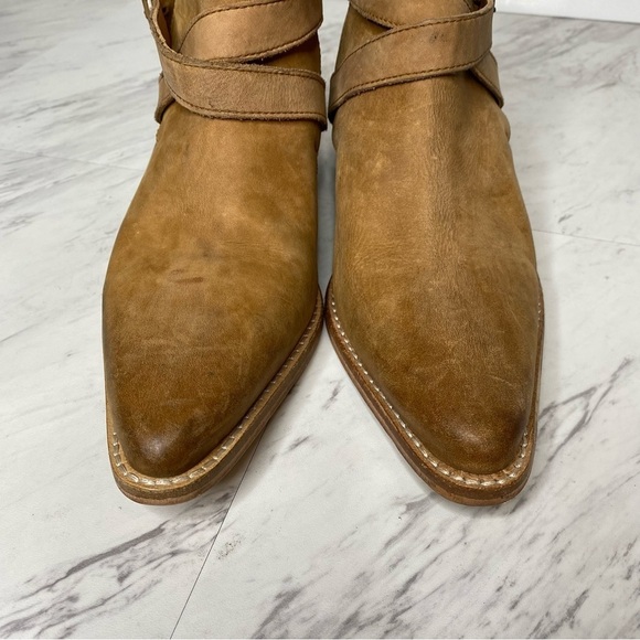 Free People Back Loop Tan Ankle Bootie 8.5 - Picture 12 of 16
